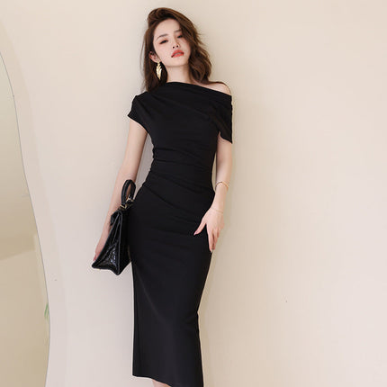 Women's Slim Wrap Hip Dress