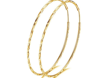 925 Sterling Silver Circle Endless Hoop Earrings as Gifts for Women