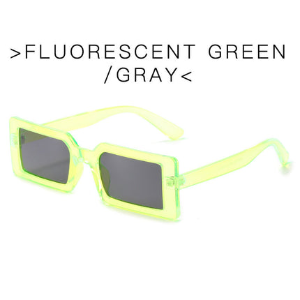 Sunglasses Female Fluorescent Green Street Shooting Catwalk