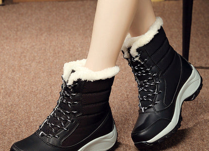 Plus velvet high-top women's shoes waterproof snow boots