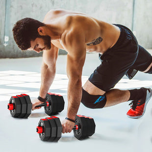 Octagonal Adjustable Dumbbell/Barbell Set