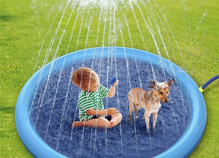 Non-Slip Splash Pad For Kids And Pet Dog Pool Summer Outdoor Water Toys Fun Backyard Fountain Play Mat