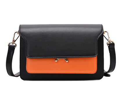 Contrast Color Leather Shoulder Bags For Women