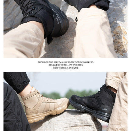 Labor Protection Shoes Anti-smash Anti-puncture Protective Shoes High Top