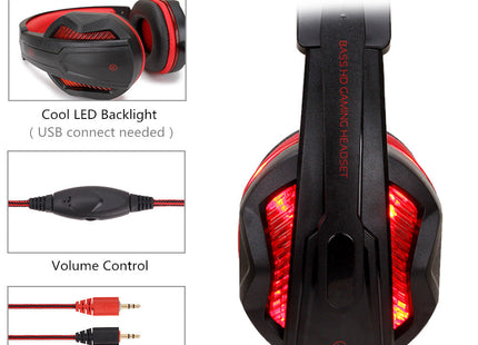 Glowing gaming headset gaming headset