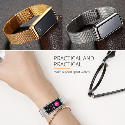 New Y8 Color Screen Full Metal Watch Smart Bracelet Heart Rate And Blood Pressure