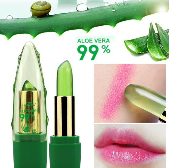 Brillo labial que cambia de color con gel de aloe vera, hidratante, anti-resequedad, atenuador de líneas finas, bálsamo labial.