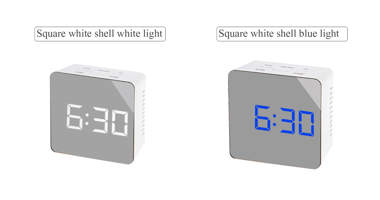 Reloj de espejo multifunción digital con LED