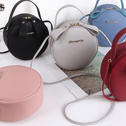 Circular Design Fashion Women Shoulder Bag Leather Women's Crossbody Messenger Bags Ladies Purse Female Round Handbag