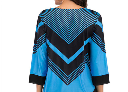 Blouse with irregular hem