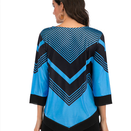 Blouse with irregular hem