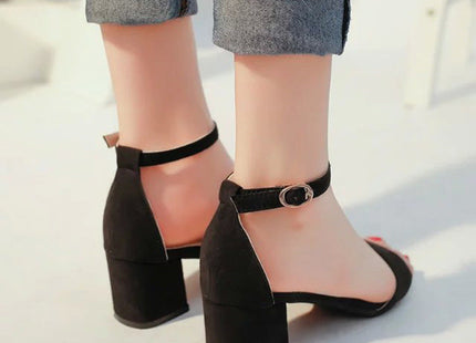 Sexy one word buckle female sandals Roman shoes