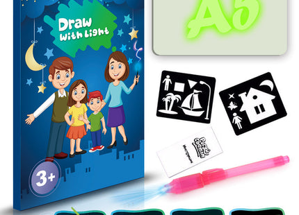 Educational Toy Drawing Pad 3D Magic 8 Light Effects Puzzle Board Sketchpad