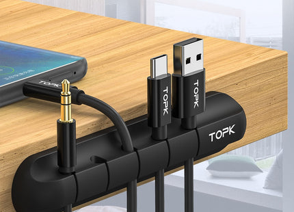 Silicone storage cable management cable clamp