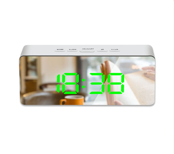 Reloj de espejo multifunción digital con LED