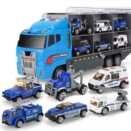 Alloy large container truck toy car