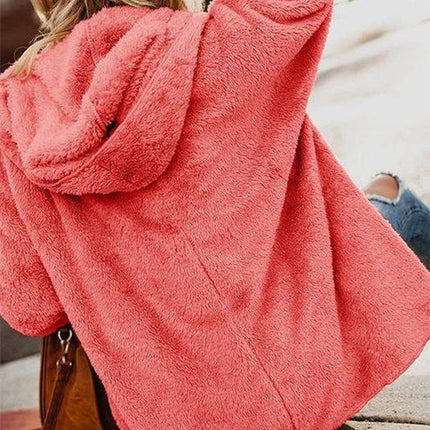 Long Sleeve Sweet Pockets Teddy Bear Coats