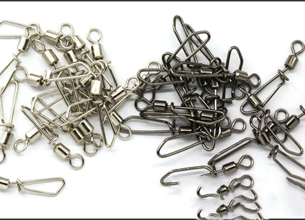 50PCS Snap Swivels Ball Bearing With Coastlock Swivels Rolling Sea Connector