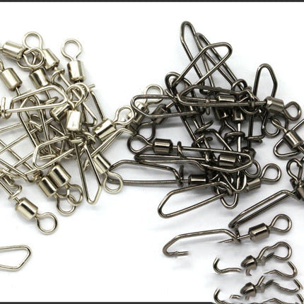 50PCS Snap Swivels Ball Bearing With Coastlock Swivels Rolling Sea Connector
