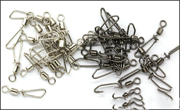 50PCS Snap Swivels Ball Bearing With Coastlock Swivels Rolling Sea Connector