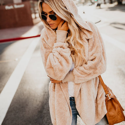 Long Sleeve Sweet Pockets Teddy Bear Coats