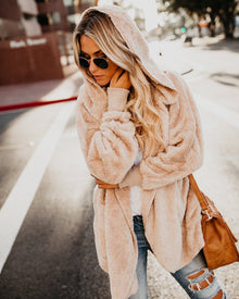 Long Sleeve Sweet Pockets Teddy Bear Coats
