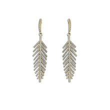 Leaf Earrings Women S925 Silver Needle Micro Inlaid Zircon Fashion Jewelry