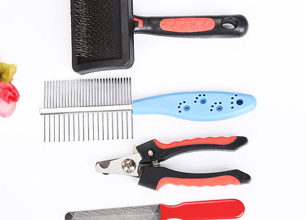 Pet Products Cat And Dog Comb Nail Clippers 4-piece Set