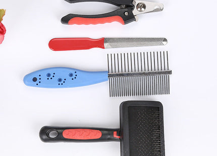 Pet Products Cat And Dog Comb Nail Clippers 4-piece Set