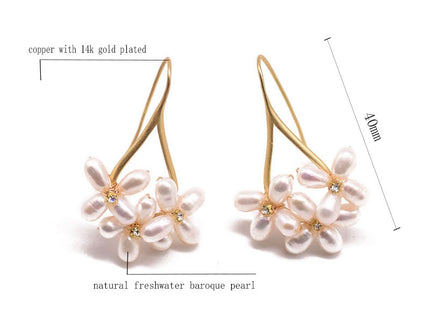 Original Earrings Natural Freshwater Pearls Handmade Earrings