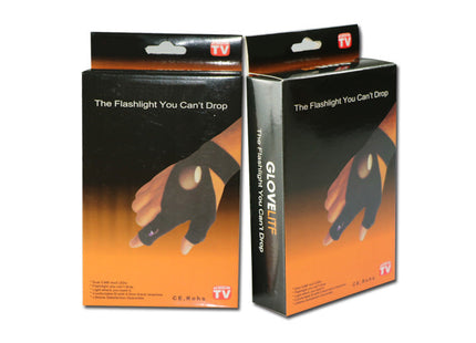 LED Outdoor Flashlight Fishing Half Finger Gloves Sports Lighting Fishing Gloves Lighted Gloves