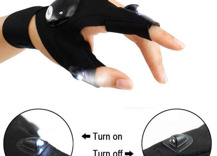 LED Outdoor Flashlight Fishing Half Finger Gloves Sports Lighting Fishing Gloves Lighted Gloves