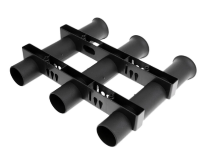 Three-Barrel Plastic Fishing Rod Holder, Fishing Rod Holder, Boat Kayak Holder