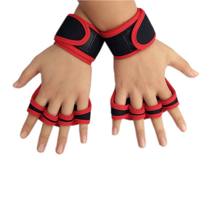 Palm Grip Open-Knuckle Weightlifting Gloves