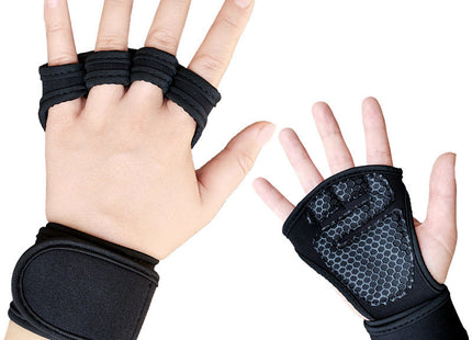 Palm Grip Open-Knuckle Weightlifting Gloves