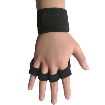 Palm Grip Open-Knuckle Weightlifting Gloves