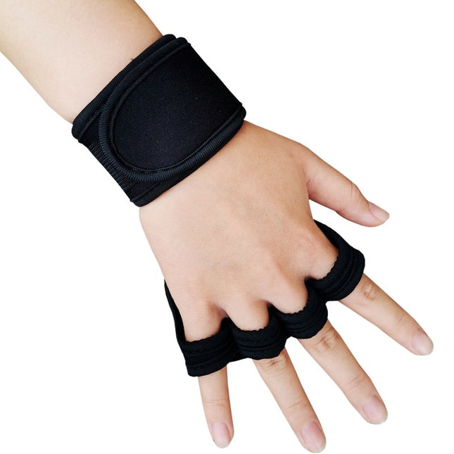 Palm Grip Open-Knuckle Weightlifting Gloves