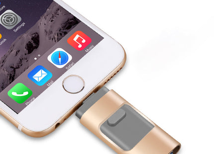 Compatible with Apple , Mobile Phone U Disk Dual-Use Four-In-One Otg Metal U Disk