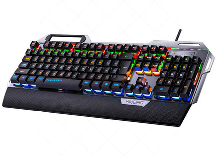 Silver Carving K100 Metal Real Mechanical Keyboard Luminous Game Black Axis Wired USB