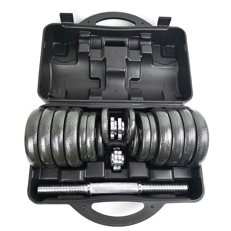 Adjustable Dumbbell Barbell combo set with carrying case