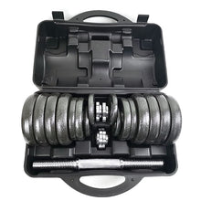 Adjustable Dumbbell Barbell combo set with carrying case