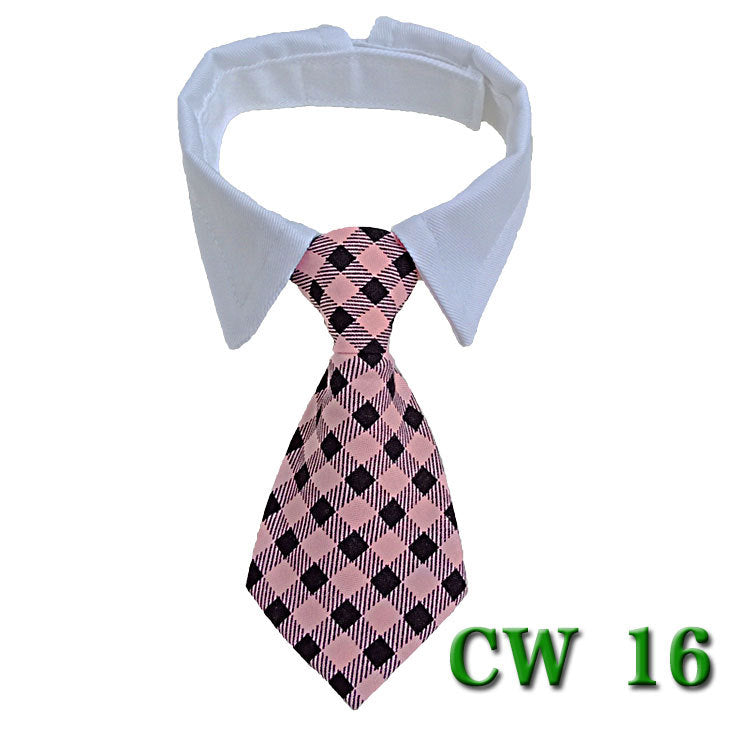 Pet Neck Tie Dog Tie Striped Bib Scarf Bow Knot