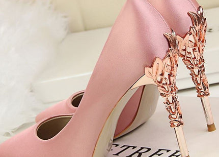 Female host bridesmaid stiletto pointed wedding shoes