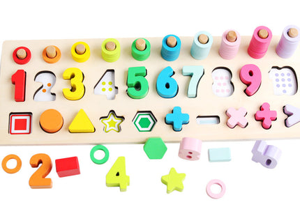 Wooden Building Blocks Educational Toys For Children'S Teaching Aids On Puzzles