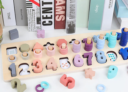 Wooden Building Blocks Educational Toys For Children'S Teaching Aids On Puzzles