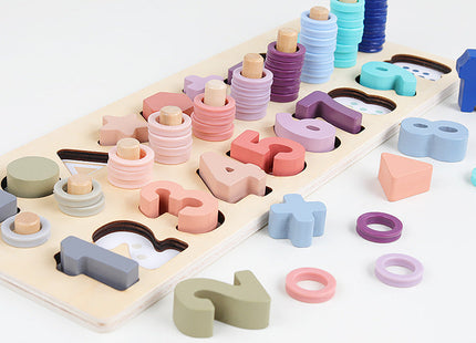 Wooden Building Blocks Educational Toys For Children'S Teaching Aids On Puzzles