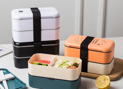 Double-layer Lunch Box Lunch Box Plastic Large Capacity Microwave Lunch Box