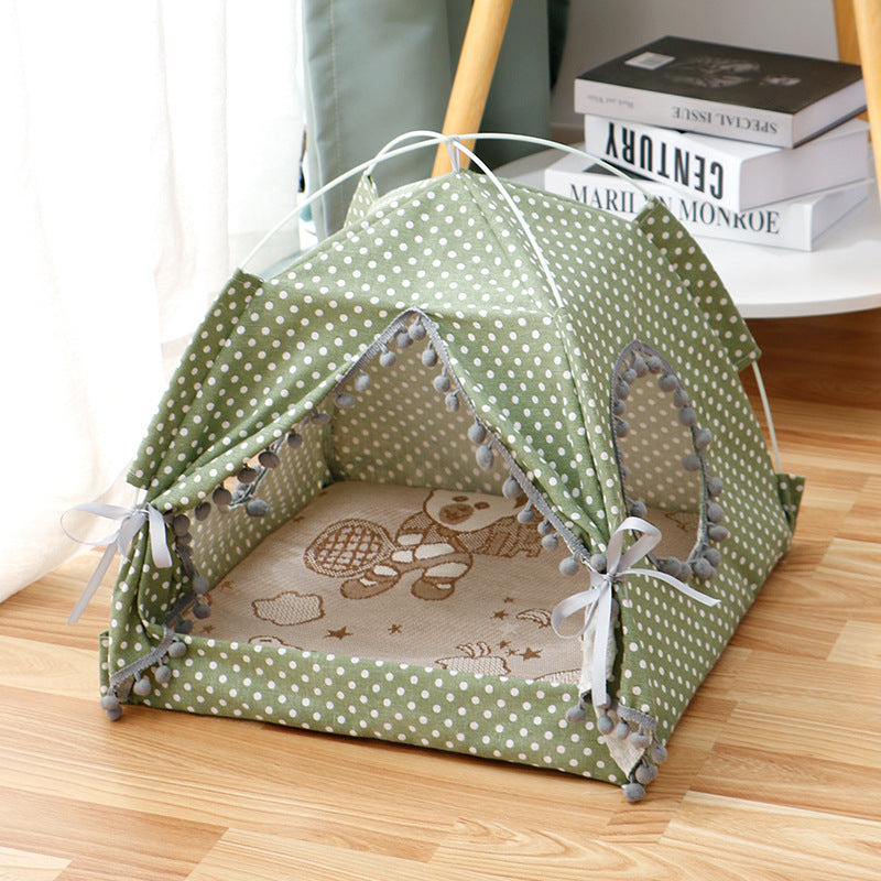 Tienda de campaña para gatos, casa para gatos, cama para mascotas cerrada