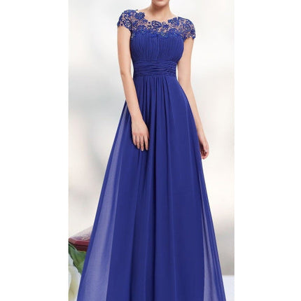 Elegant short sleeve lace dress