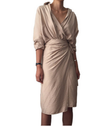 Irregular hip wrap dress